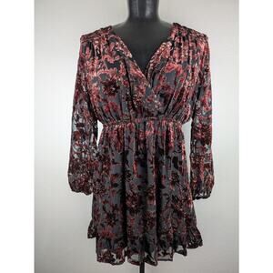 Shyanne Floral Mini Dress - Black and Red